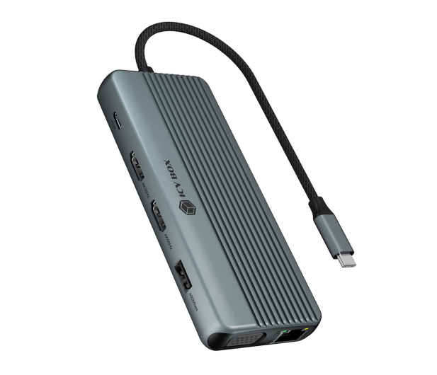 ICY BOX 12w1 4xUSB, RJ45, Jack, HDMI, VGA 3xPD 3.0 100W - 1474892 - zdjęcie